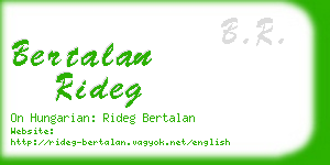 bertalan rideg business card